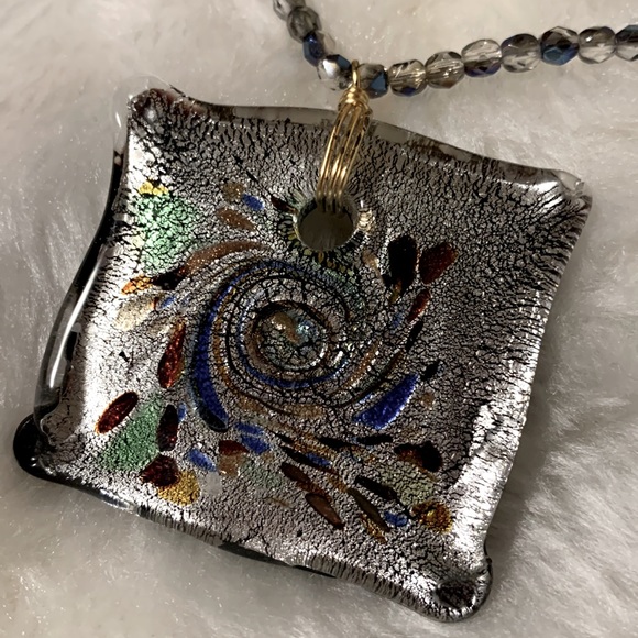 💝MURANO Glass Italian Necklace Venetian Glass Necklace - Picture 3 of 6